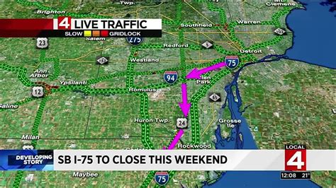 I-75 closures in michigan today - Westbound I-69 closing in Lapeer County for emergency repair. Updated May 1, 2023. Traffic and road construction news for Flint, Saginaw, Bay City, Midland and Mid-Michigan.
